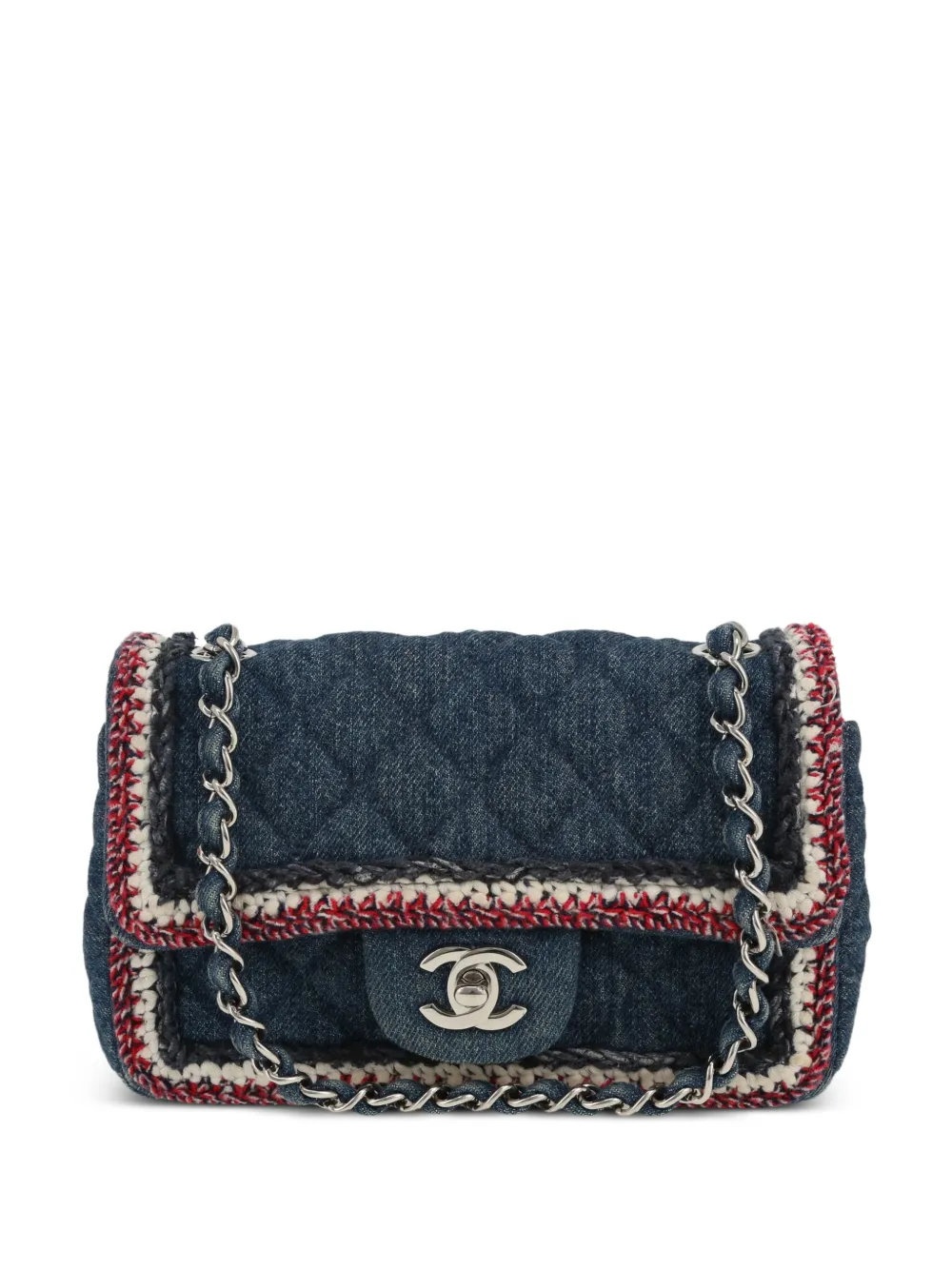 CHANEL Pre-Owned 2019 mini Timeless denim quilted handbag - Blu