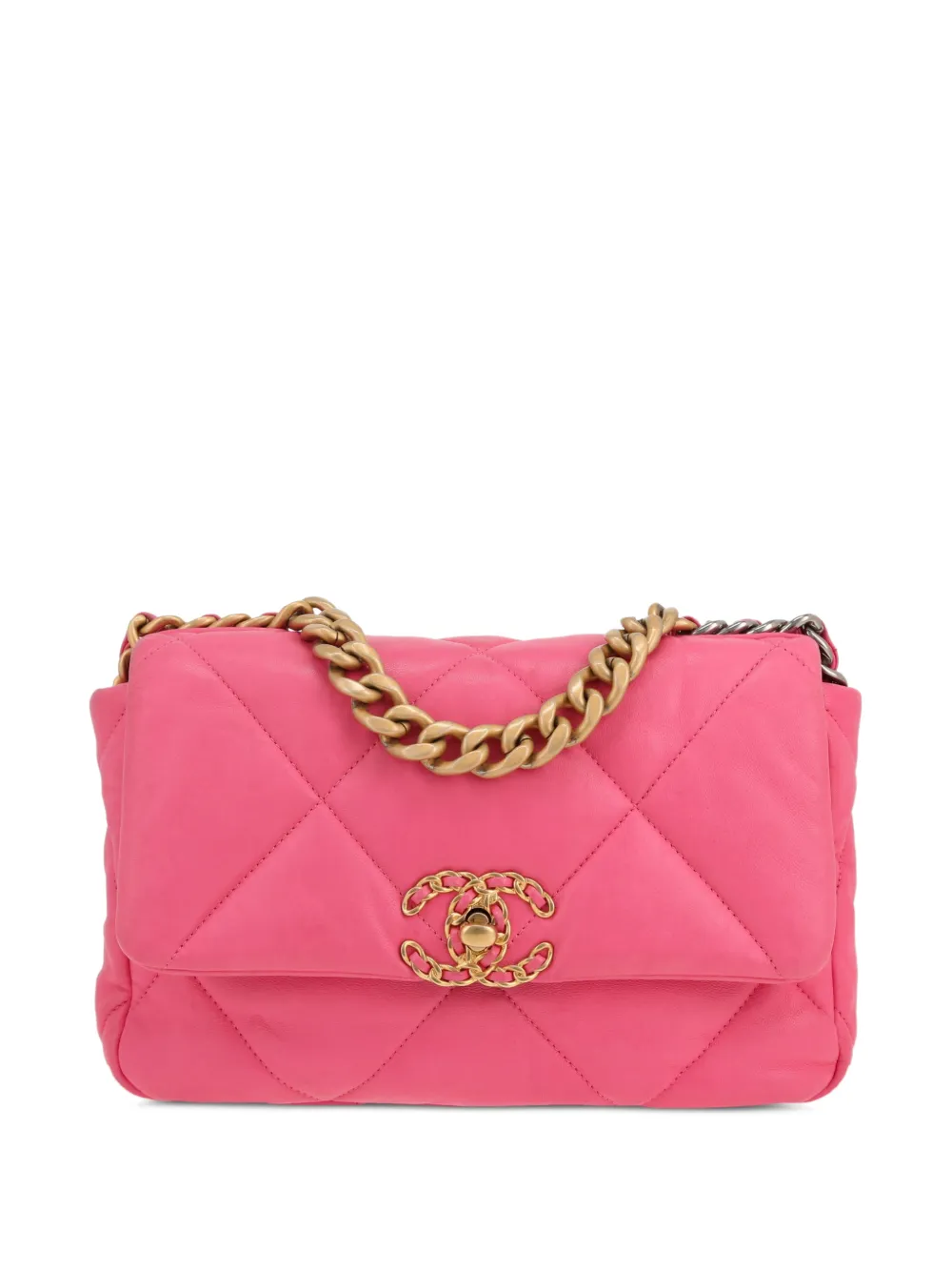 CHANEL Pre-Owned 2020s 19 quilted shoulder bag - Pink