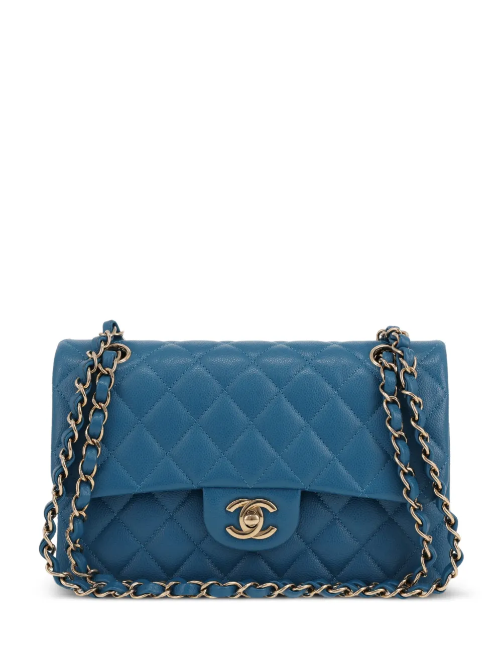 CHANEL Pre-Owned Timeless Petit quilted grained shoulder bag - Blu