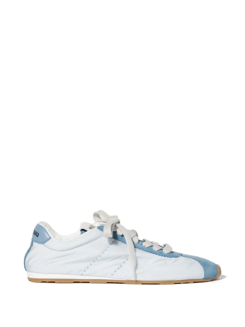 Miu Plume technische stoffen en suède sneakers Blauw