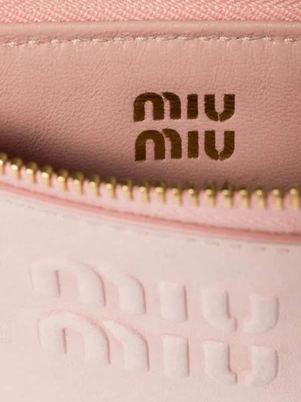 Miu Miu ナッパレザー エンベロープ カードケース | ピンク | FARFETCH JP
