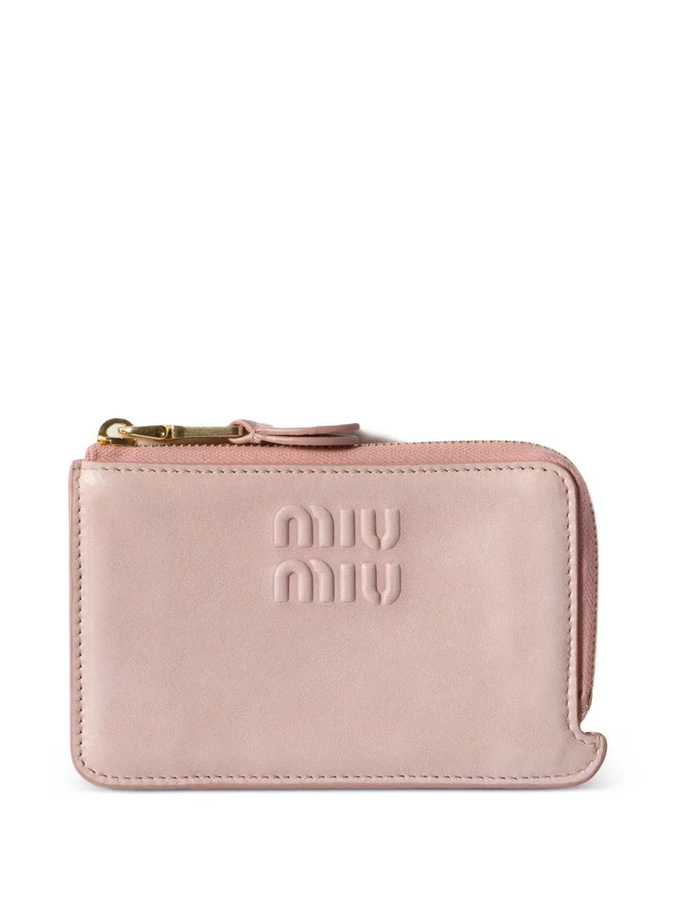 Miu Miu nappa-leather envelope card holder - Rosa