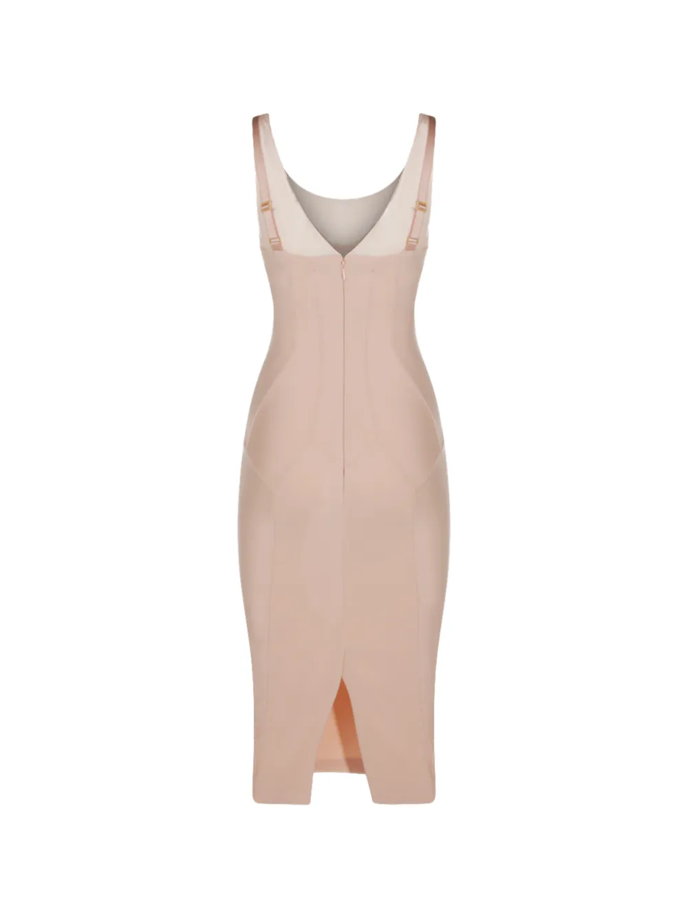  Elisabetta Franchi Vestido Midi Con Detalle De Tiras - Neutro 