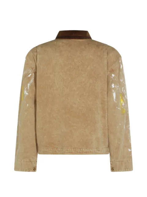 Moschino corduroy-collar painted jacket