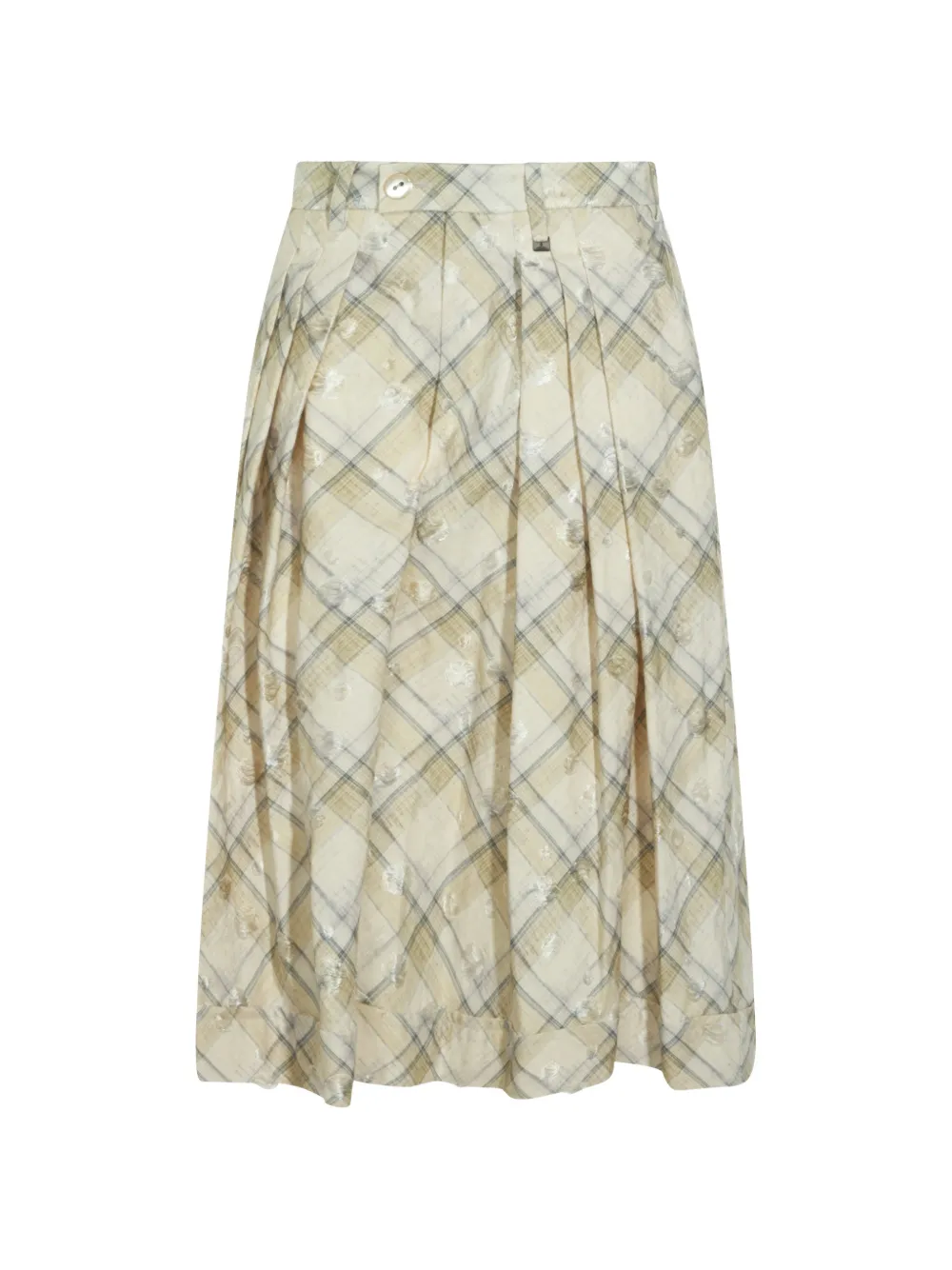 Vivienne Westwood checked pleated skirt - Nude