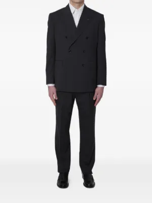 Lardini ストライプ シングルスーツ | ブルー | FARFETCH JP