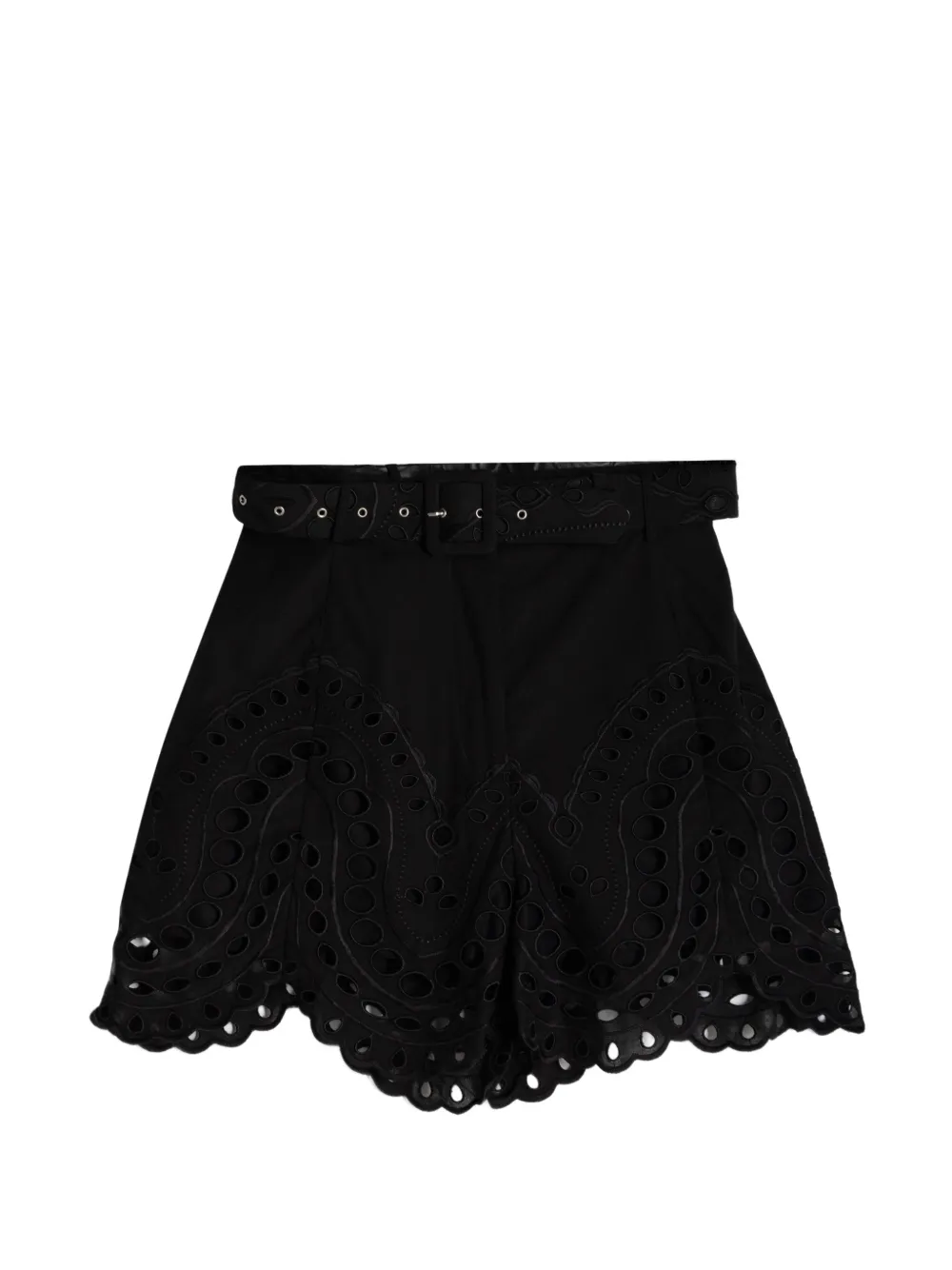 Charo Ruiz Ibiza Dune sealace belted shorts - Black