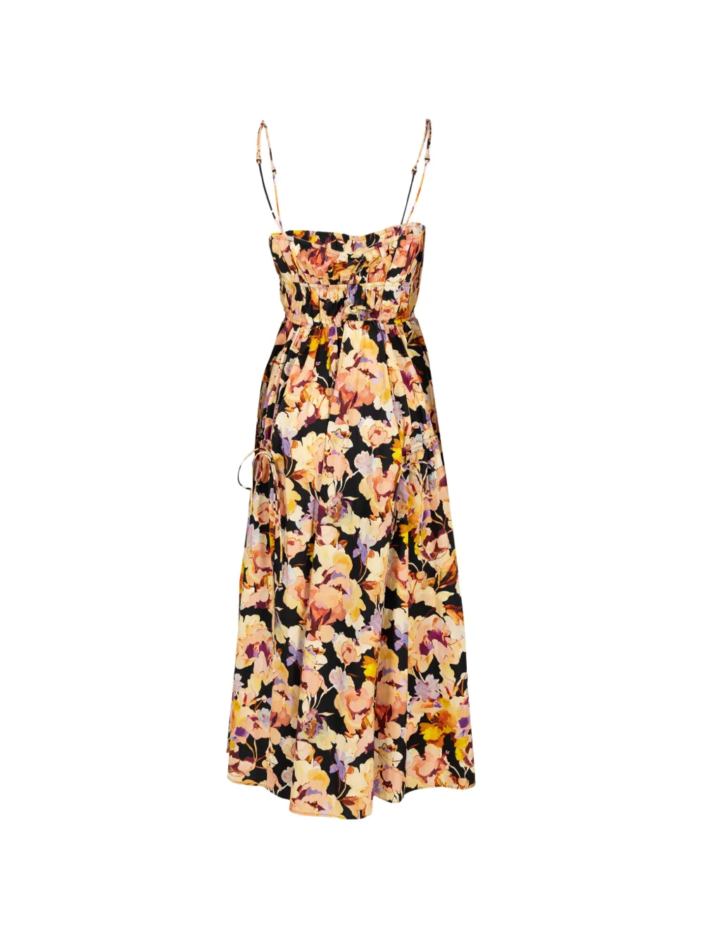 Ulla Johnson Vidri Cami katoenen midi-jurk met bloemenprint Zwart