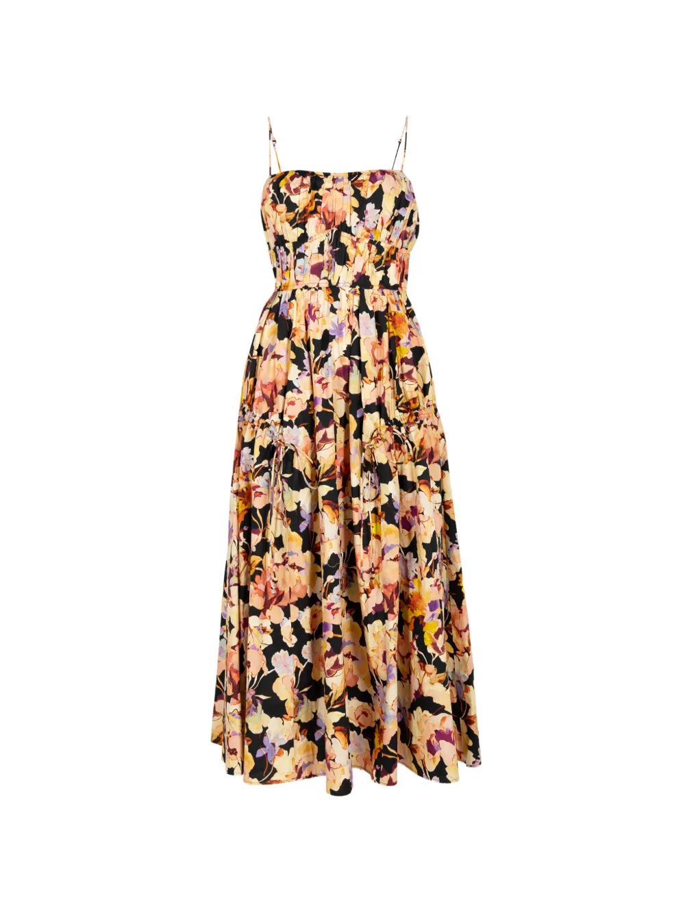 Ulla Johnson Vidri Cami floral cotton midi dress - Black