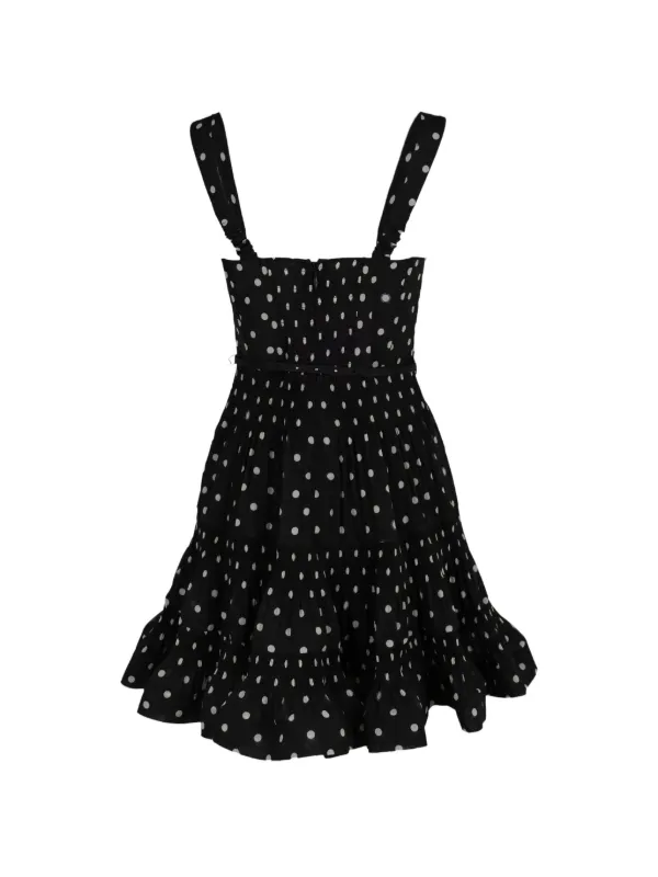 ZIMMERMANN Pleated Draped Mini Dress | Black | FARFETCH