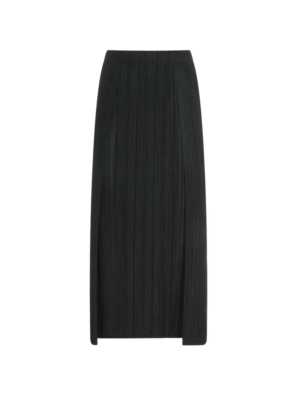 Pleats Please Issey Miyake pleated slit skirt - Nero