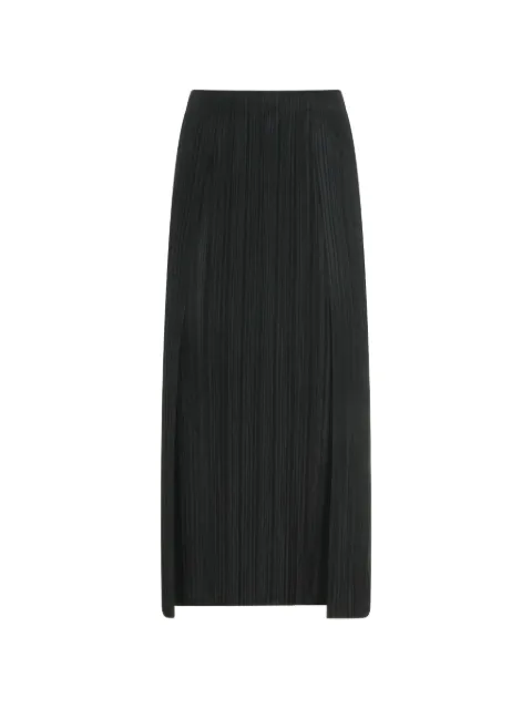 Pleats Please Issey Miyake pleated slit skirt
