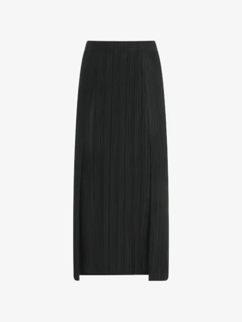 Pleats Please Issey Miyake pleated slit skirt