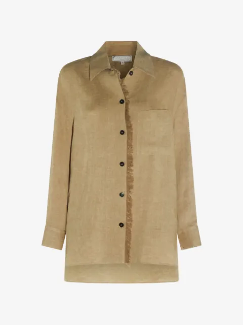Antonelli fringed button shirt