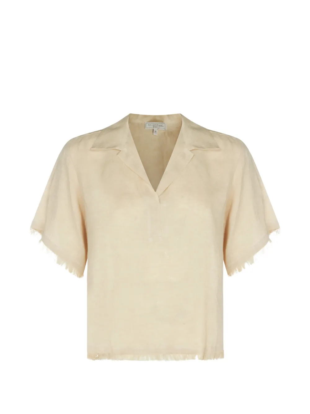 Antonelli fringed V-neck T-shirt - Toni neutri