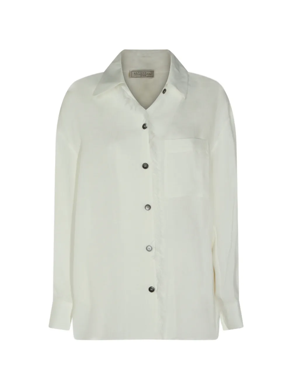 Antonelli fringed buttoned shirt - Nude