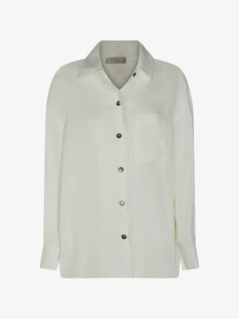 Antonelli fringed-trim button-fastening shirt