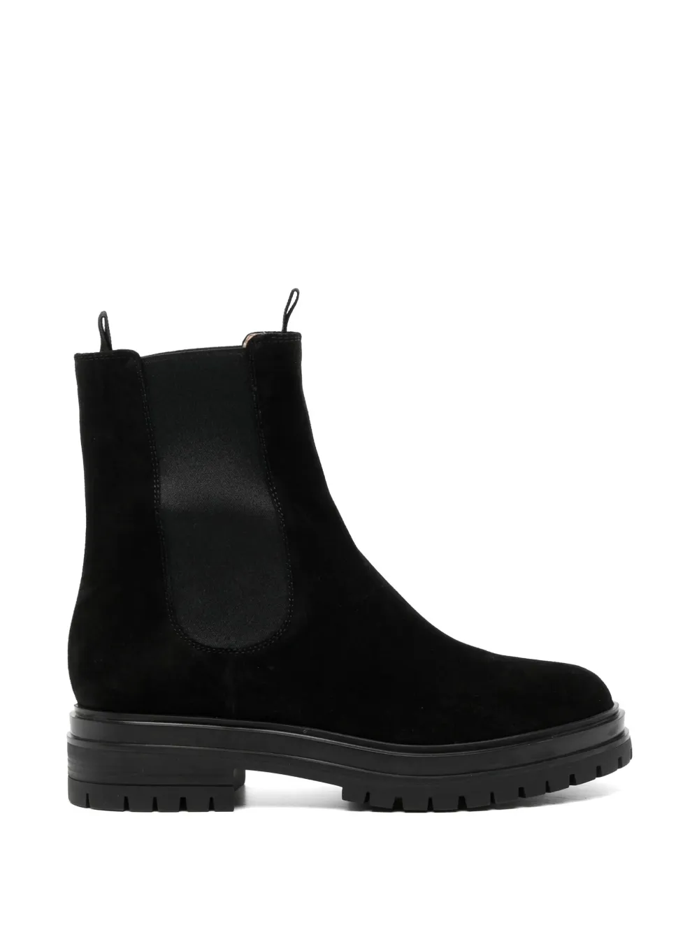 Gianvito Rossi Leren Chelsea laarzen Zwart