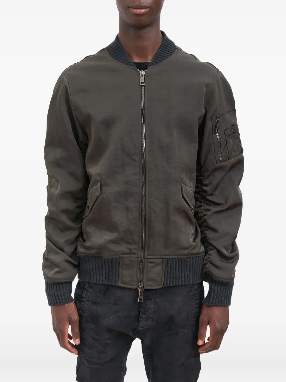Giorgio Brato zip-fastening bomber jacket - Green
