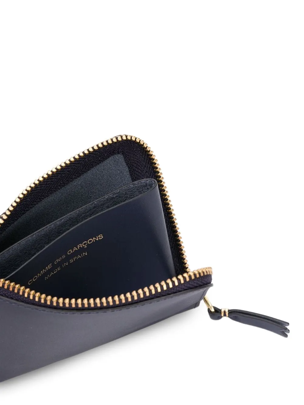 Comme Des Garçons Wallet Leren portemonnee met rits Blauw
