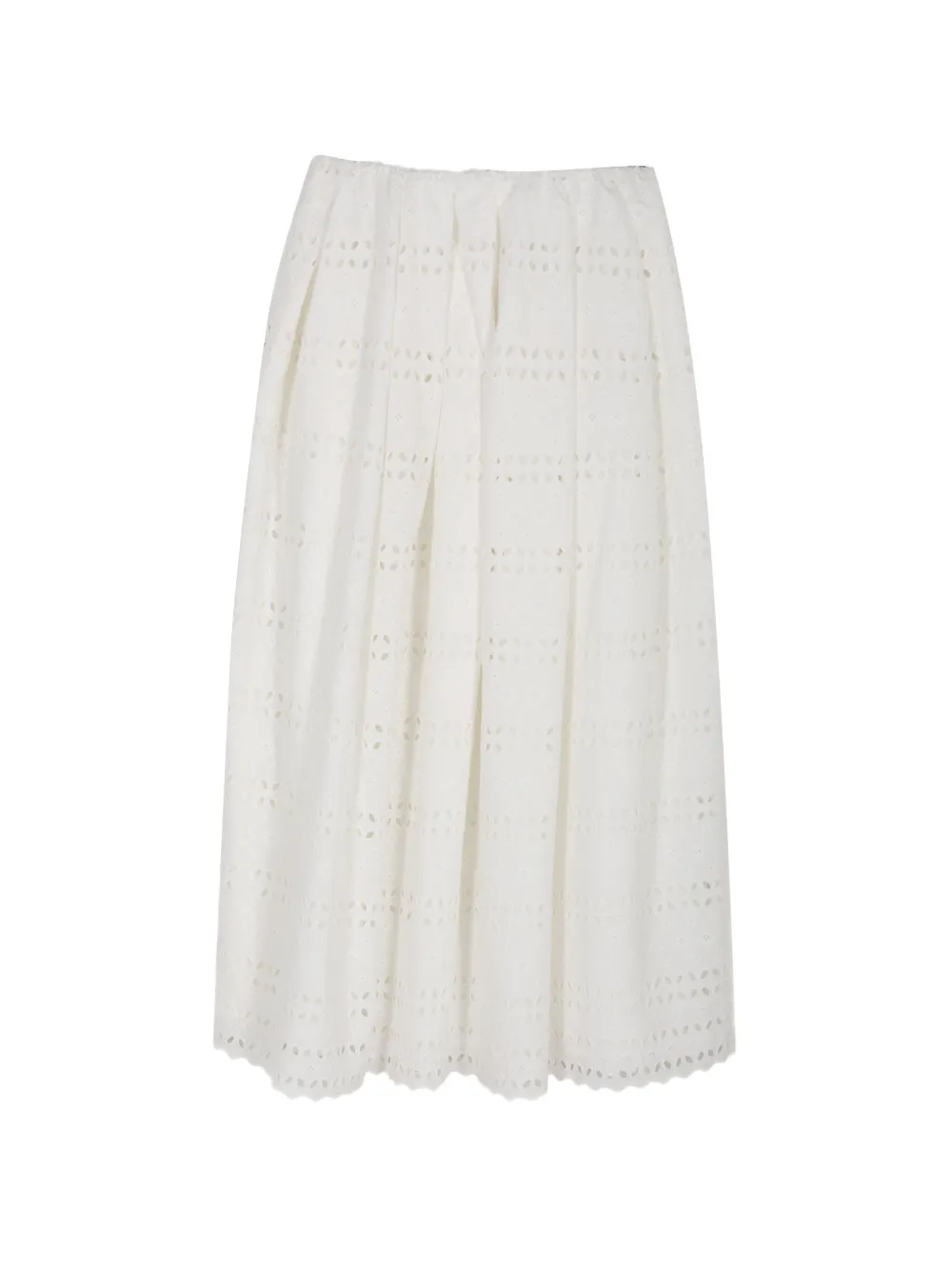 Faithfull the Brand embroidered midi skirt - Bianco