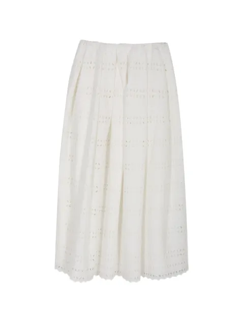 Faithfull — embroidered midi skirt