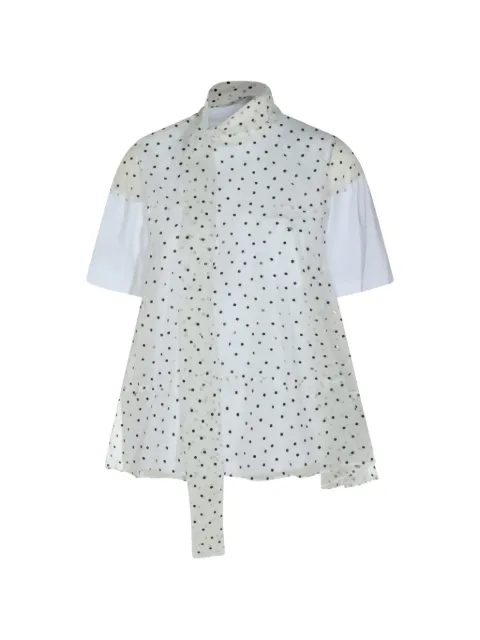sacai polka dot-pattern blouse