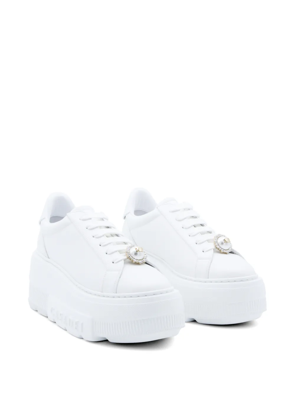  Casadei Nexus Embellished Sneakers - White 