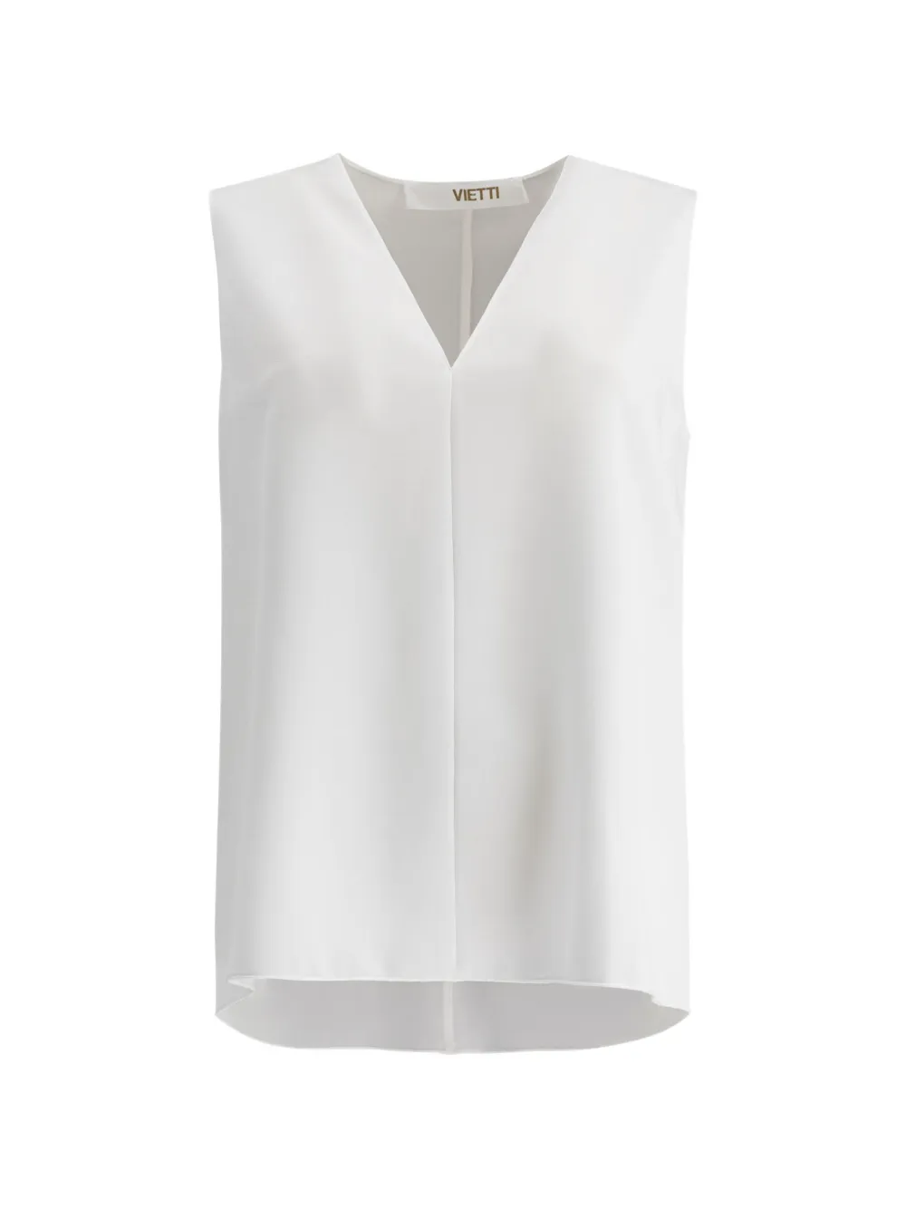 Fit V-neck Top In White