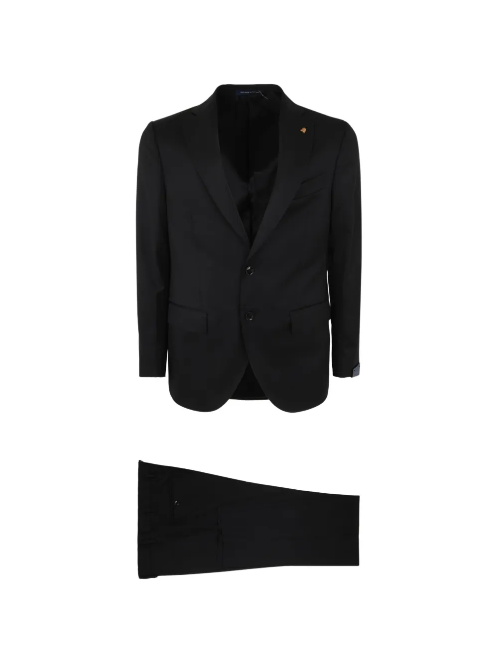 SARTITUDE NAPOLI notched lapels suit - Nero