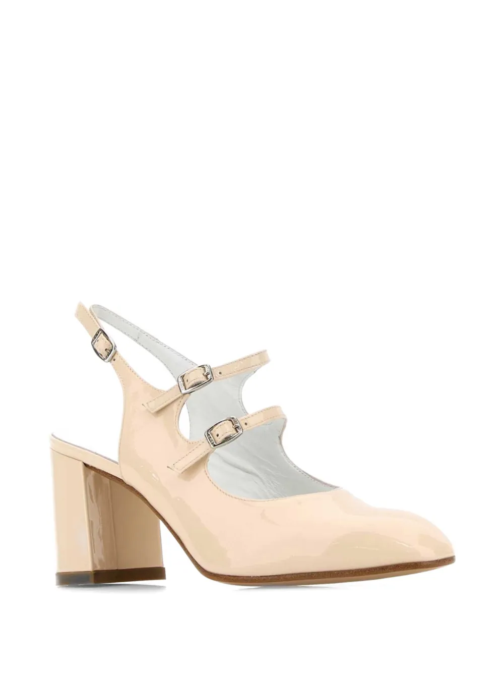 Carel Paris Banan leren pumps met gespbandje Beige