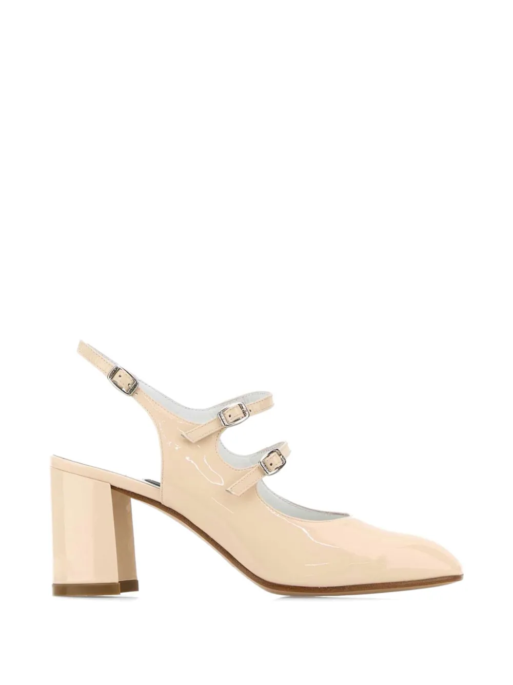 Carel Paris Banan leren pumps met gespbandje Beige