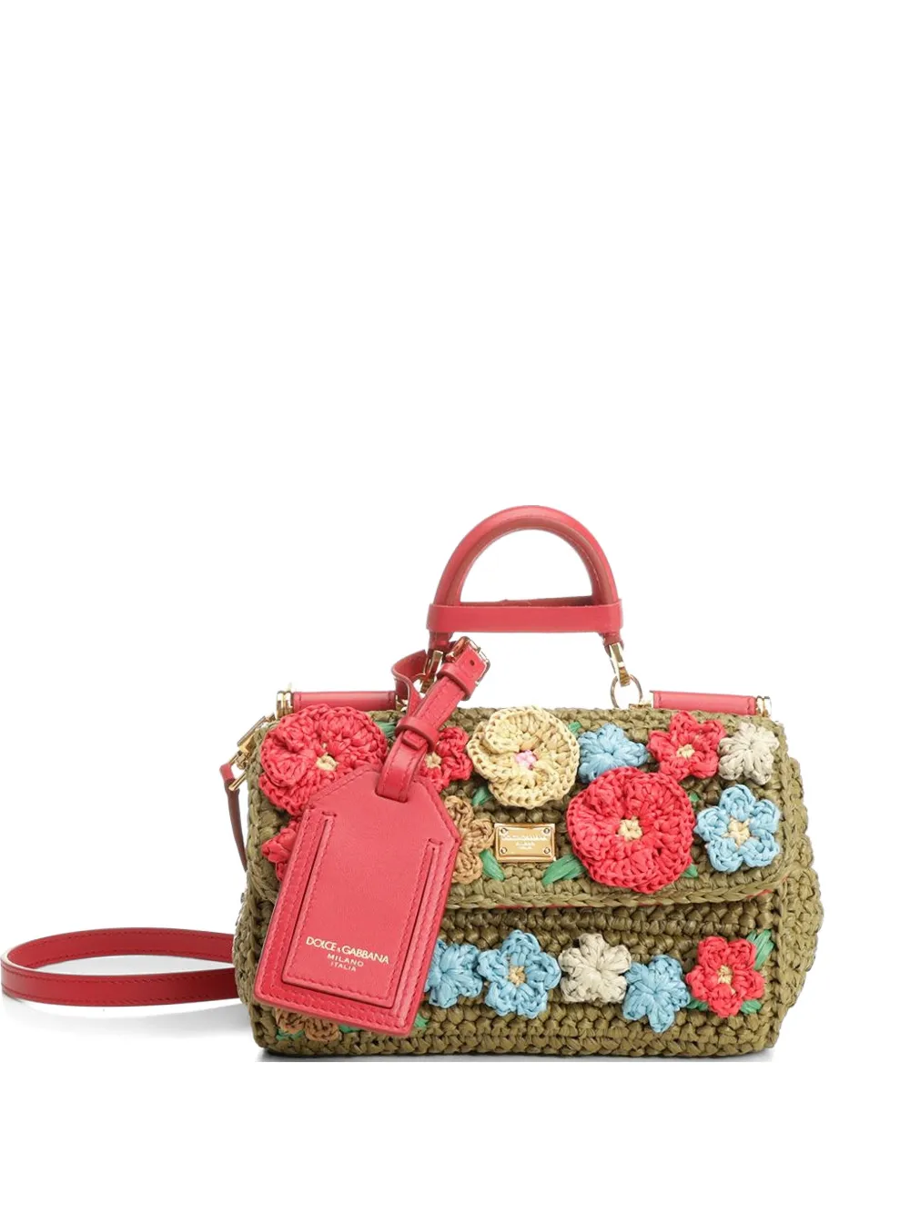 Dolce & Gabbana My Sicily raffia crochet tote bag - Verde