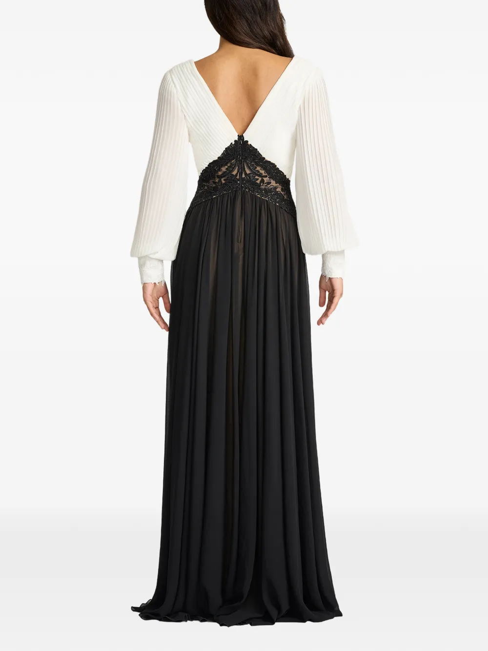Tadashi Shoji Benulo geplooide maxi-jurk Zwart