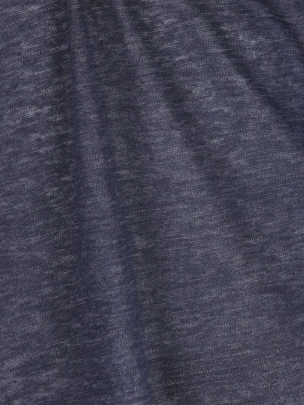 Zegna Gekerfde linnen T-shirt Blauw