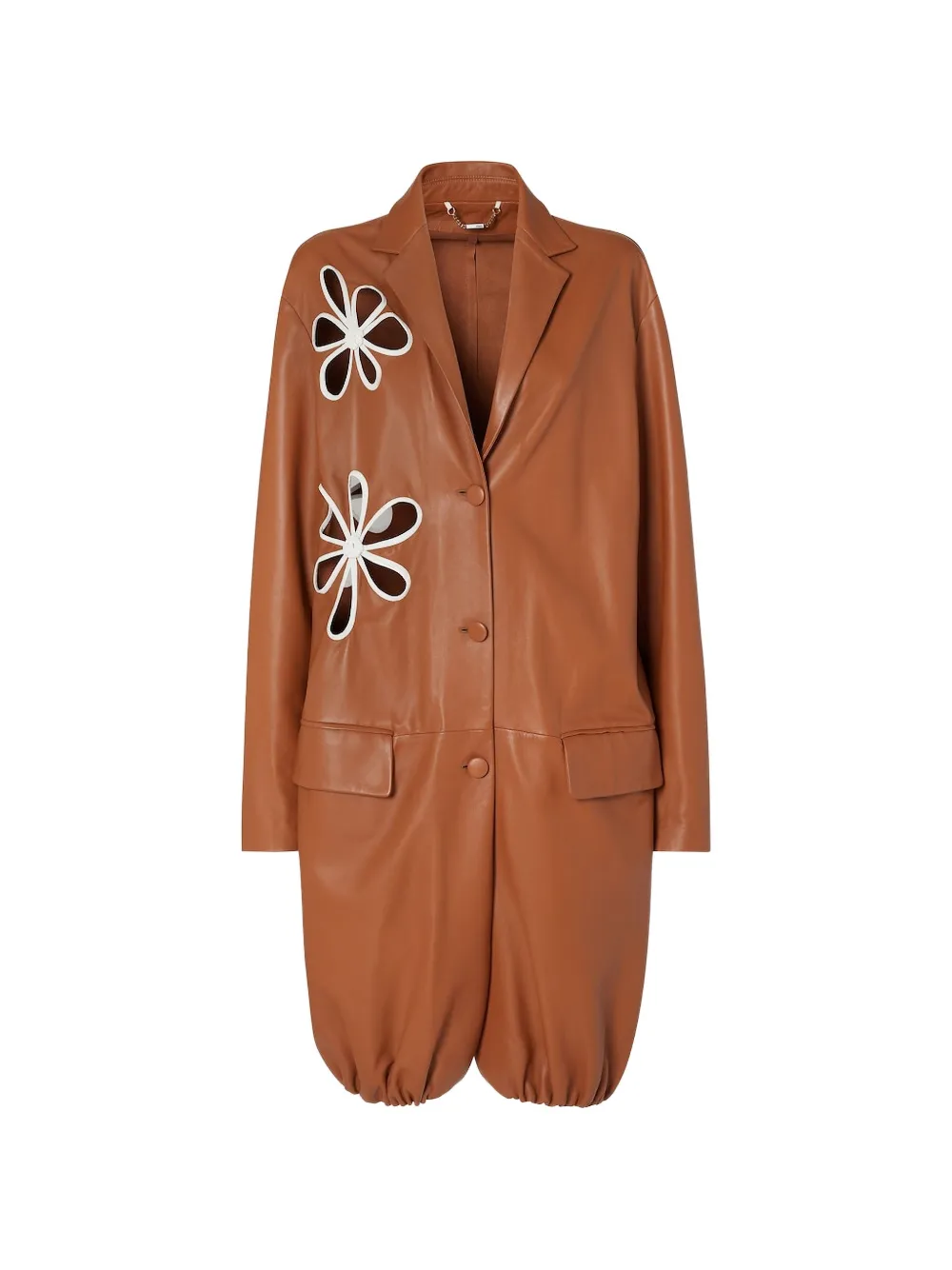 FENDI Jas met bloemapplicatie Bruin