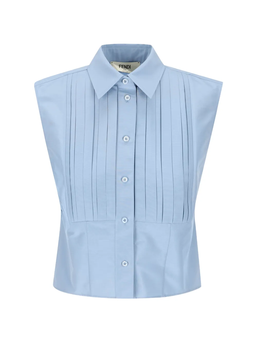 FENDI pleated shirt - Blu