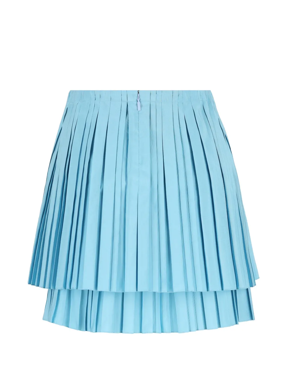  Fendi Pleated Tiered Mini Skirt - Blue 