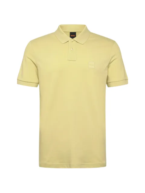 BOSS logo-patch stretch polo shirt