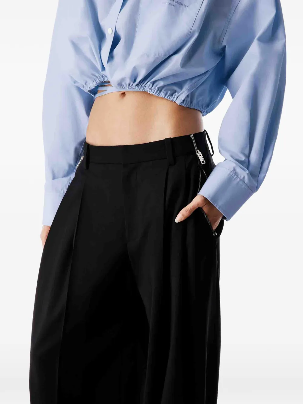 Alexander Wang Broek met rits Zwart