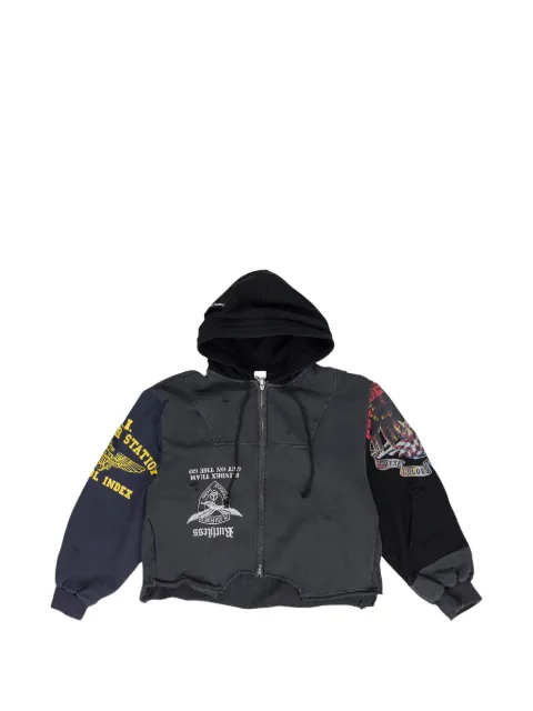 PROTOCOL INDEX Upside Down zip-fastening hoodie