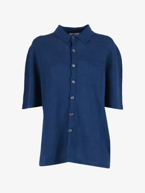 Settefili Cashmere chest-pocket short-sleeve cardigan