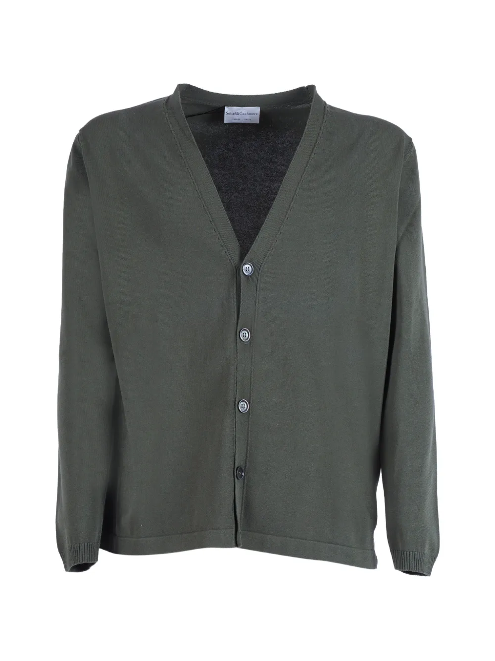 Settefili Cashmere side-slit V-neck cardigan - Grün