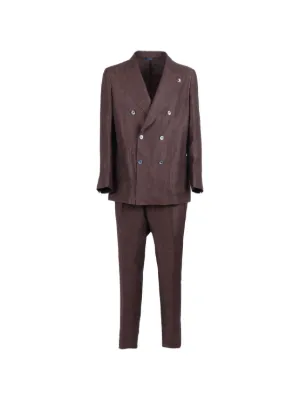 Lardini Iconic ダブルスーツ | ブラウン | FARFETCH JP