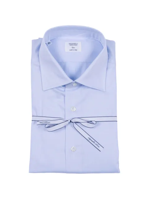 Mazzarelli blue slim-fit shirt