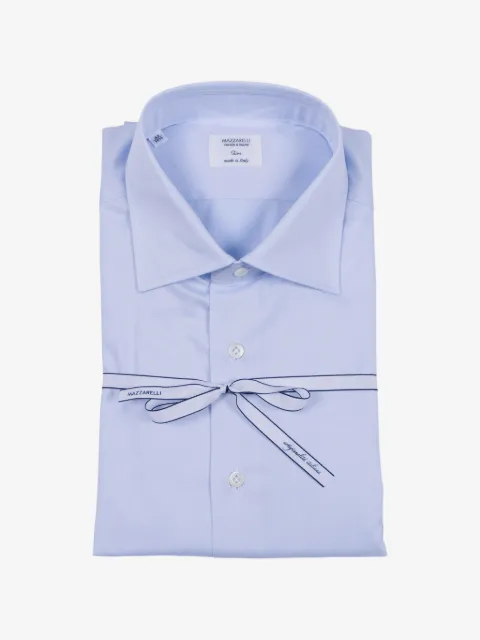 Mazzarelli blue slim-fit shirt