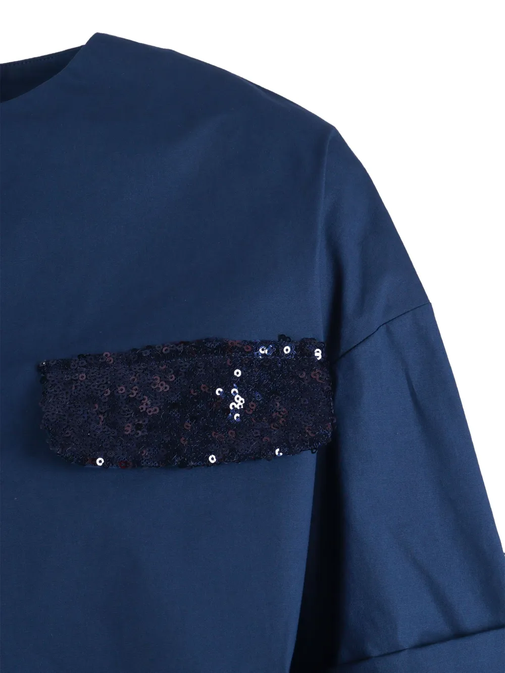 Antonelli T-shirt met borstzak verfraaid met pailletten Blauw