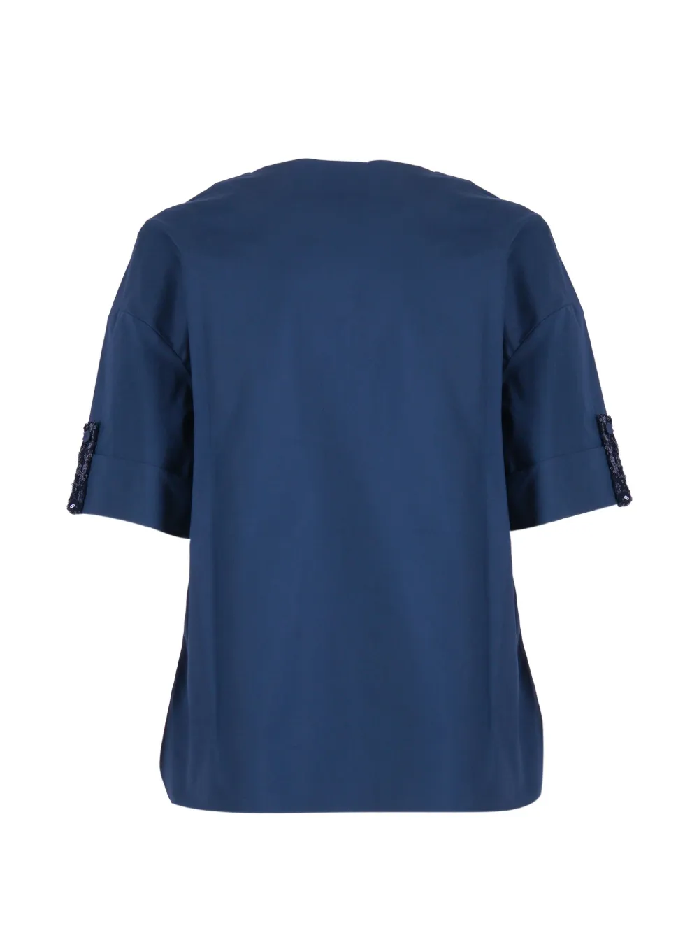 Antonelli T-shirt met borstzak verfraaid met pailletten Blauw