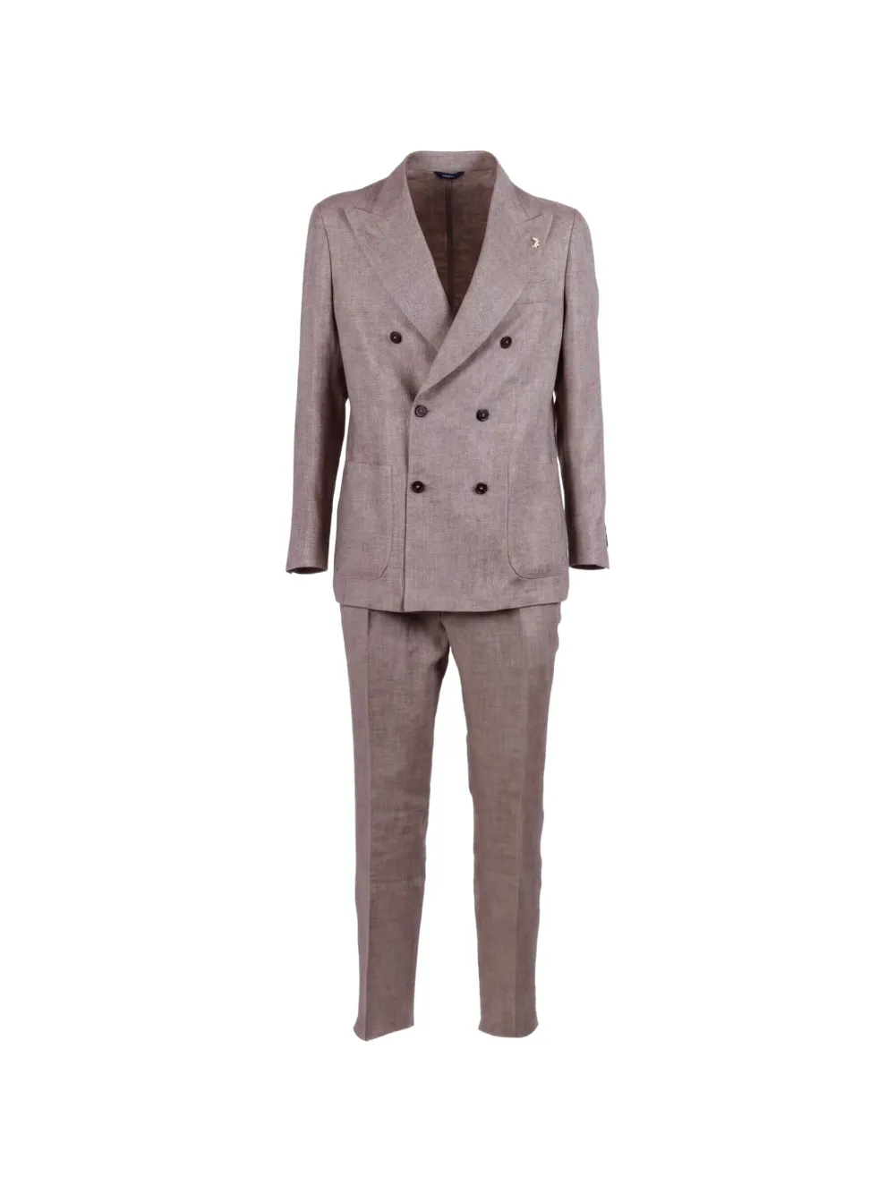 Tombolini Zero Gravity double-breasted linen suit - Rosa