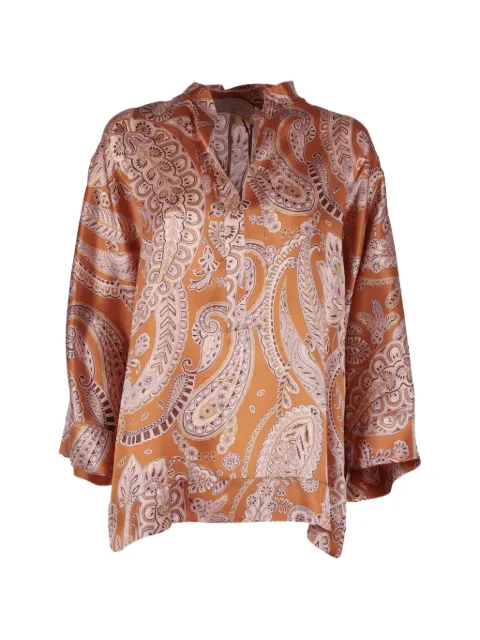 Antonelli paisley-pattern silk blouse